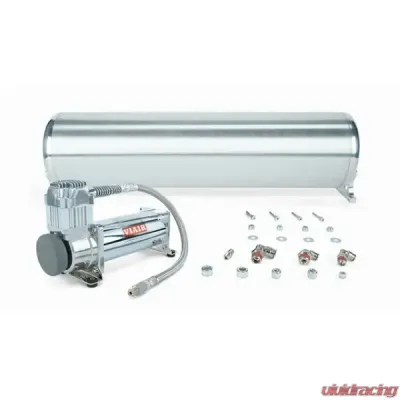 Air Lift Performance 24" FLO Tank w/ Viair 444c Compressor 1/4" & 3/8" Fittings & Tank Mounting Hardware - 27763