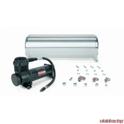 Air Lift Performance 18" FLO Tank w/ Viair 444c Black Compressor 1/4" & 3/8" Fittings & Tank Mounting Hardware - 27767