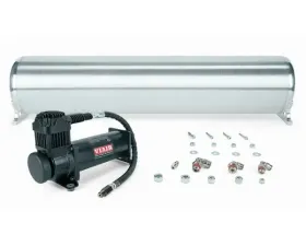 Air Lift Performance 28" FLO Tank w/ Viair 444c Black Compressor 1/4" & 3/8" Fittings & Tank Mounting Hardware