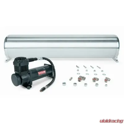 Air Lift Performance 28" FLO Tank w/ Viair 444c Black Compressor 1/4" & 3/8" Fittings & Tank Mounting Hardware - 27769