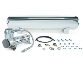 Air Lift Performance 4 Gal. Polished Tank w/ Viair 444c Chrome Compressor 1/4
