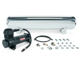 Air Lift Performance 4 Gal. Polished Tank w/ Viair 444b Black Compressor 1/4