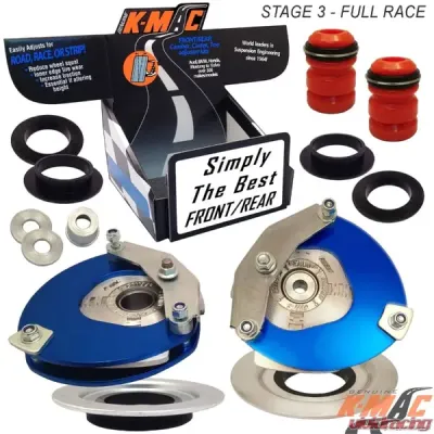 K-Mac Top Strut Mounts Camber & Caster Adjustable Stage 3 Full Race Mini MK III F55/F56 2014-2020 - 195416-3N