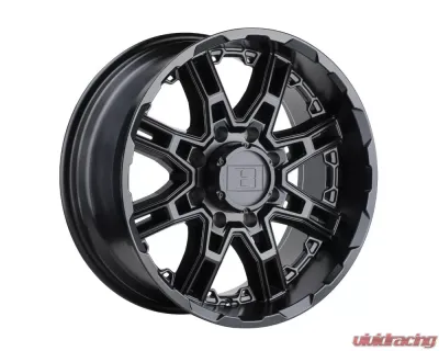 Level 8 Slingshot Wheel 22x11.5 8x170 -44mm Matte Black - 2215LST-48170M25