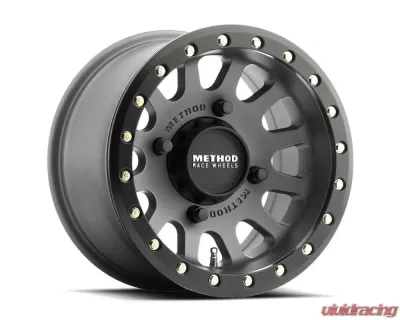 Method Race Wheels MR401 UTV Beadlock 15x7 4x136 38mm Titanium - Matte Black Ring - MR40157047852B