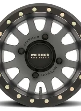 Method Race Wheels MR401 UTV Beadlock 15x7 4x136 38mm Titanium - Matte Black Ring                                     - MR40157047852B - Image 2