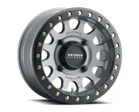 Method Race Wheels MR401 UTV Beadlock 15x7 5x4.5 38mm Titanium - Matte Black Ring