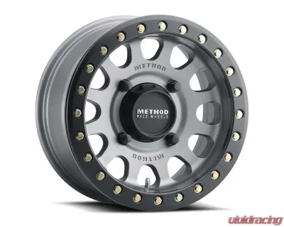 Method Race Wheels MR401 UTV Beadlock 15x7 5x4.5 38mm Titanium - Matte Black Ring - MR40157012852B