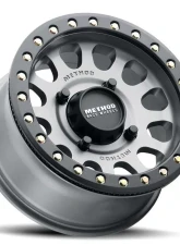 Method Race Wheels MR401 UTV Beadlock 15x7 5x4.5 38mm Titanium - Matte Black Ring                                     - MR40157012852B - Image 3
