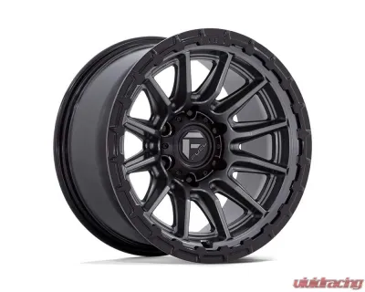 Fuel FC866 Piston Wheel 17x9 6x139.7 -12mm Matte Gunmetal w/ Gloss Black Lip - FC866AB17906812N
