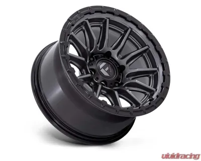 Fuel FC866 Piston Wheel 17x9 6x139.7 -12mm Matte Gunmetal w/ Gloss Black Lip - FC866AB17906812N