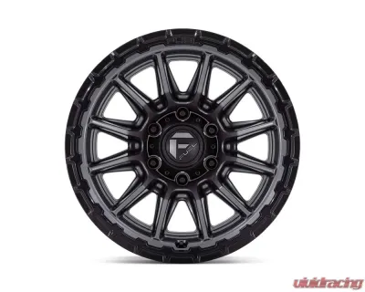 Fuel FC866 Piston Wheel 17x9 6x139.7 -12mm Matte Gunmetal w/ Gloss Black Lip - FC866AB17906812N