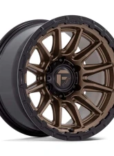 Fuel FC866 Piston Wheel 17x9 6x139.7 1mm Matte Bronze w/ Gloss Black Lip                                     - FC866ZB17906801 - Image 3