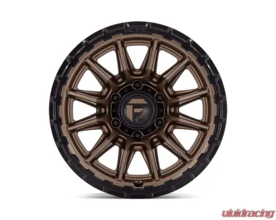 Fuel FC866 Piston Wheel 20x10 5x127 -18mm Matte Bronze w/ Gloss Black Lip - FC866ZB20105018N