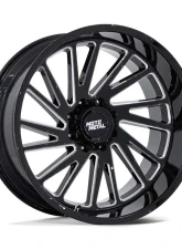 Moto Metal MO811 Combat Wheel 20x10 6x139.7 -18mm Gloss Black Milled                                     - MO811BE20106818N - Image 3