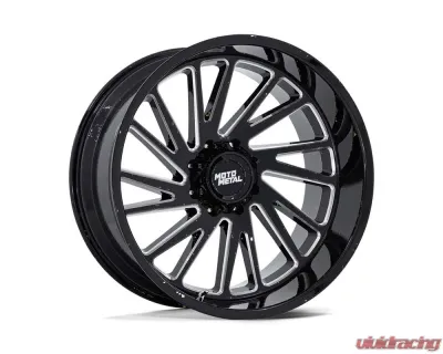 Moto Metal MO811 Combat Wheel 24x12 6x139.7 -44mm Gloss Black Milled - MO811BE24126844N