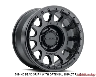 Method Race Wheels MR709 HD Bead Grip 17x8.5 6x135 0 Matte Black Wheel - MR70978516500H