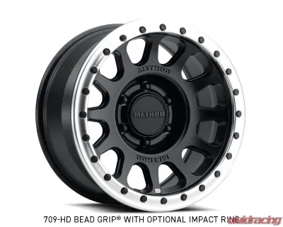 Method Race Wheels MR709 HD Bead Grip 17x8.5 6x135 0 Matte Black Wheel - MR70978516500H