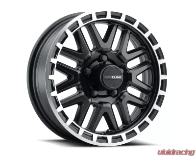 Raceline 953BM Krank Wheel 15x5 5x114.3 Black Machined - 953BM-55012