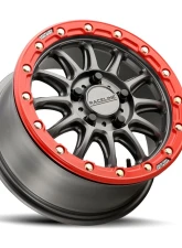 Raceline A14 Alpha Beadlock Gunmetal/Red Wheel 15x7 5x114.3mm +53mm                                     - A14GR-57012+53 - Image 2