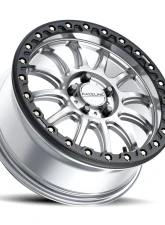 Raceline A14 Alpha Beadlock Silver/Black Wheel 17x7 5x114.3mm +25mm                                     - A14SB-77012+25 - Image 2