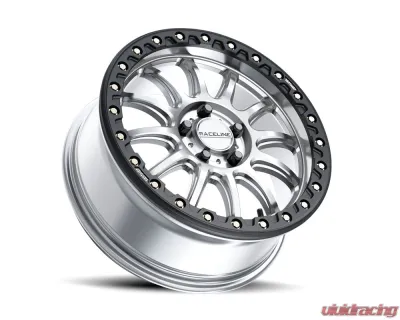 Raceline A14 Alpha Beadlock Silver/Black Wheel 17x7 5x114.3mm +25mm - A14SB-77012+25