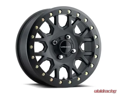 Vision GV8BL Invader Beadlock Wheel 15x6 4x136 38mm Satin Black - GV8BLB156136SB48NCC