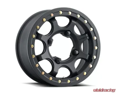 Vision 351BL Flow UTV Wheel 15x7 5x4.5 62mm As-Cast Machined Face Machined Ring/Lip - 351BL157545ACMFMR64