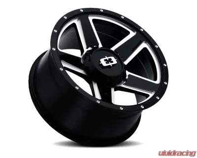 Vision Empire Wheel 18x9 5x114.3 18mm Gloss Black Milled Spokes - 390VTA8965GBMS18