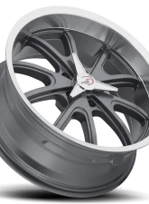 Vision 143 Torque Wheel 20x8.50 5x4.5 -6mm Gunmetal Machined Lip                                     - 143-2865GMML-6 - Image 4