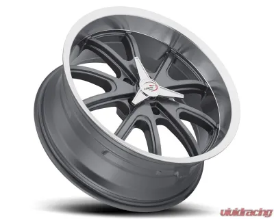 Vision 143 Torque Wheel 20x8.50 5x4.5 -6mm Gunmetal Machined Lip - 143-2865GMML-6