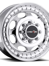 Vision 181 Hauler Dually Wheel 19.5x6.75 8x6.5 102mm Chrome                                     - 181Z9681CF124 - Image 2