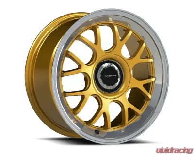 Vision 478 Alpine Wheel 20x8.50 5x100 | 5x115 35mm Gold Machined Lip - 478-2813GOML35