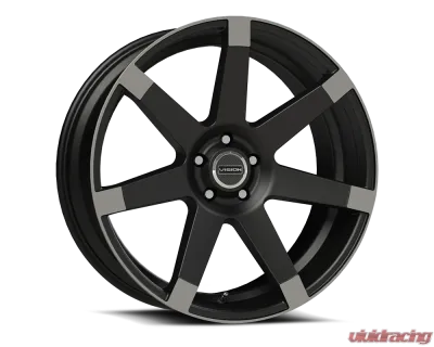 Vision 9042 Sultan Wheel 20x9 5x4.5 15mm Matte Black w/ Anthracite Spoke Ends - 9042V2965MBA15