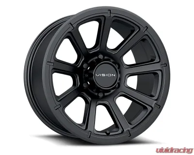 Vision 353 Turbine Wheel 14x5.50 5x4.5 0mm Matte Black - 353VTH4565MB0