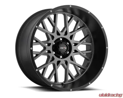 Vision 412 Rocker Wheel 20x9 8x170 12mm Anthracite with Satin Black Lip - 412-2970ABL12