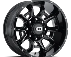Vision 415 Bomb Wheel 20x9 5x5 10mm Gloss Black Milled Spoke