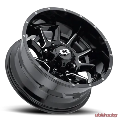 Vision 415 Bomb Wheel 20x12 5x5 -51mm Gloss Black Milled Spoke - 415-20273GBMS-51