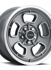 Vision 148 Shift Wheel 15x5.50 5x4.75 7mm Satin Grey Machined Face/Lip                                     - 148-5561SGMF7 - Image 2