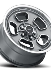 Vision 148 Shift Wheel 15x5.50 5x4.75 7mm Satin Grey Machined Face/Lip                                     - 148-5561SGMF7 - Image 2