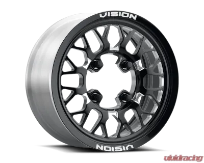 Vision 346 Storm (forged) Wheel 15x7 4x136 38mm Gloss Black Milled Spoke - 346-157136BMS54