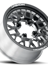 Vision 346 Storm (forged) Wheel 15x7 4x136 38mm Gloss Black Milled Spoke                                     - 346-157136BMS54 - Image 2