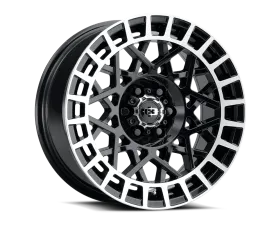 Vision 349 Savage Wheel 17x8.50 6x120 12mm Gloss Black Machined Lip