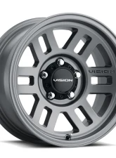 Vision 355 Manx 2 Wheel 17x9 6x5.5 18mm Satin Gray                                     - 355-7983SG18 - Image 2
