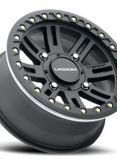 Vision 356BL Manx 2 Beadlock Wheel 14x7 4x156 13mm Satin Black                                     - 356BLA147156SBBR44 - Image 2