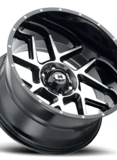 Vision 360 Silver Wheel 24x12 6x5.5 -57mm Gloss Black Machined Face                                     - 360-24283GBMF-57 - Image 2