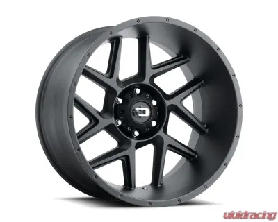 Vision 360 Silver Wheel 20x10 8x6.5 -25mm Satin Black - 360-20081SB-25