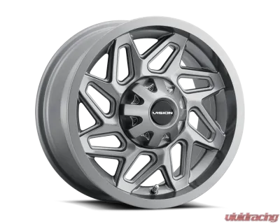 Vision 361 Spyder Wheel 12x8 4x136 -10mm Gunmetal - 361-128136GM4