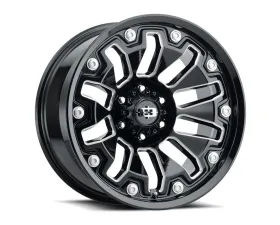Vision 362 Armor Wheel 18x9 5x4.5 12mm Gloss Black Milled Spoke