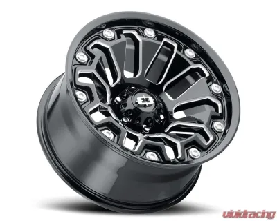 Vision 362 Armor Wheel 18x9 6x5.5 -12mm Gloss Black Milled Spoke - 362-8983GBMS-12